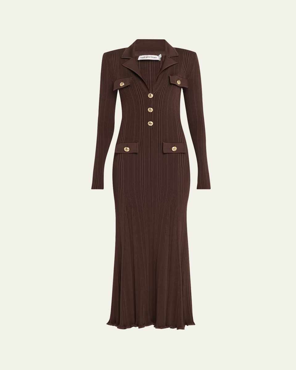 Rib-Knit Midi Dress